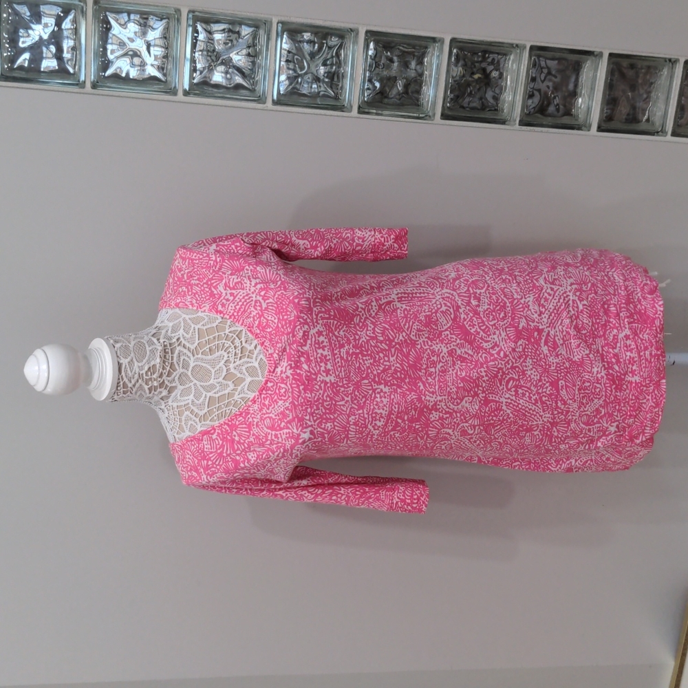 Lilly Pink & White Pima Cotton Dress XS